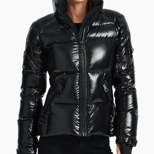 SAM. Sz S womens Puffer glossy coat